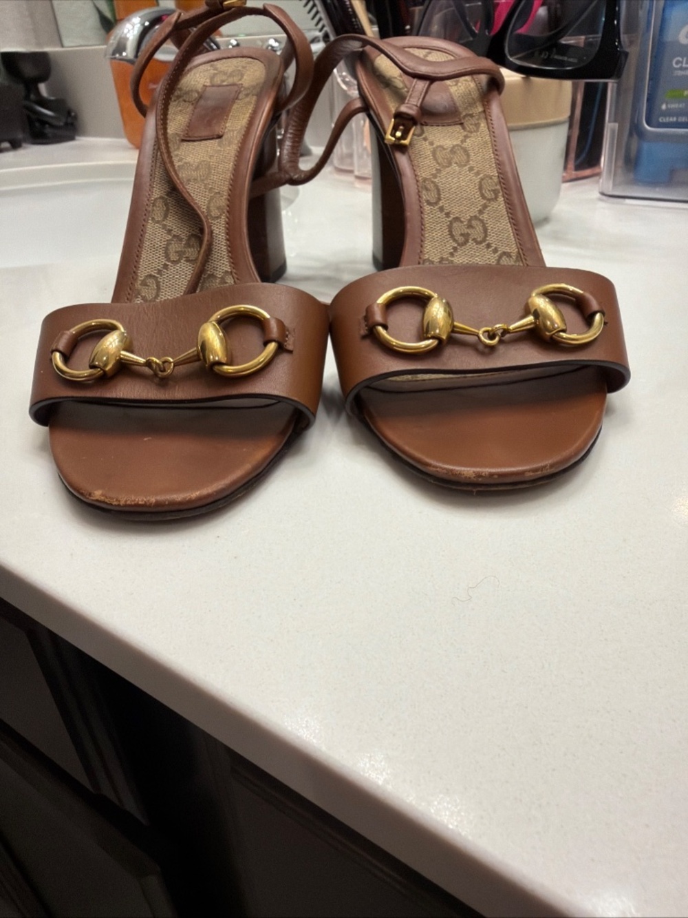 Gucci Horse Bit Brown Leather Sandals - Picture 7 of 9
